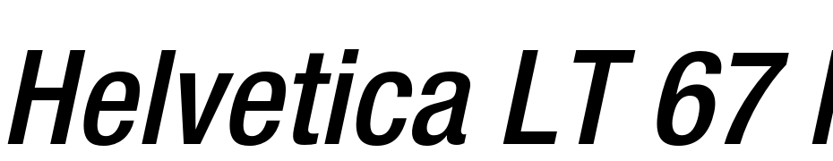 Helvetica LT 67 Medium Condensed Oblique Font Download Free